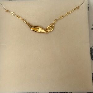 Awe Inspired divine feminine pendant gold